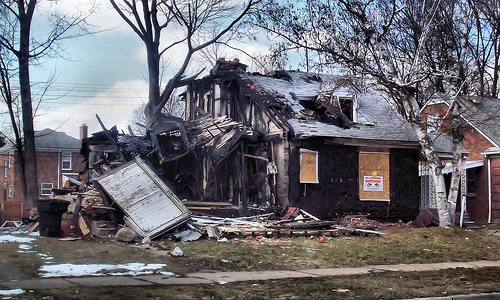 detroit house burned