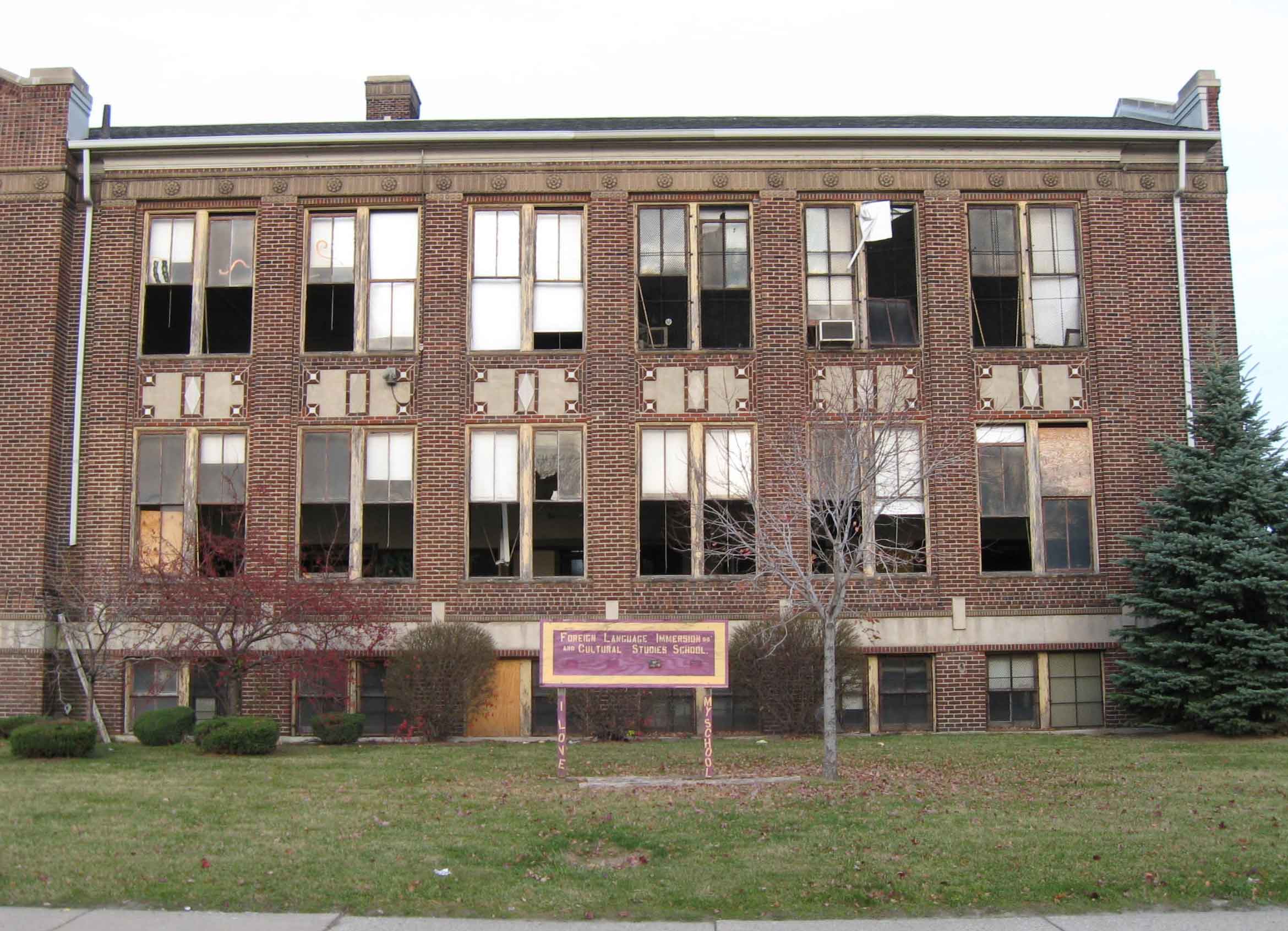 Detroit School Smashed up