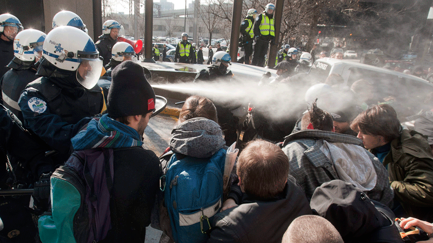 Montreal February Perrper spray
