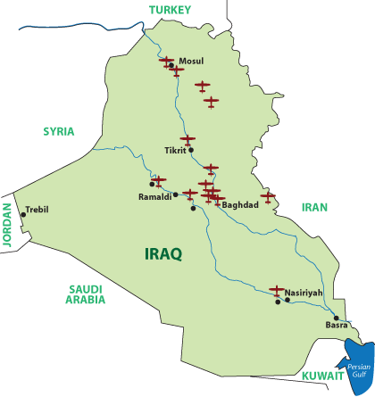 Iraq bases Map