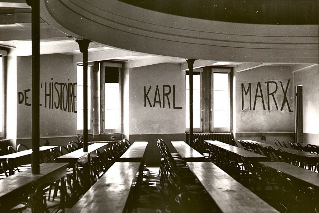 Marx Graffito_in_University_of_Lyon_classroom_during_student_revolt_of_1968-1024x685