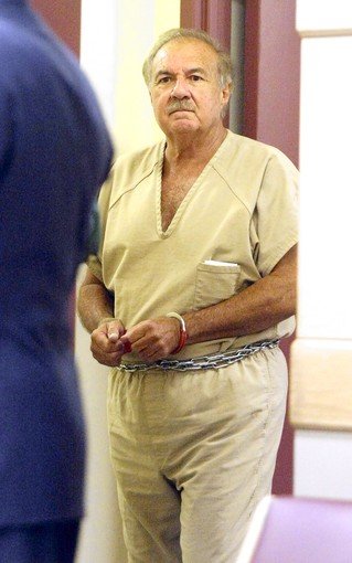 fl-pat-santeramo-bond-court-photo01 - Pat Santeramo appears in court for the second time this week for a nebbia hearing to determine whether he's proved that his bond money is free and clear of alleged misdeeds. Mike Stocker, Sun Sentinel